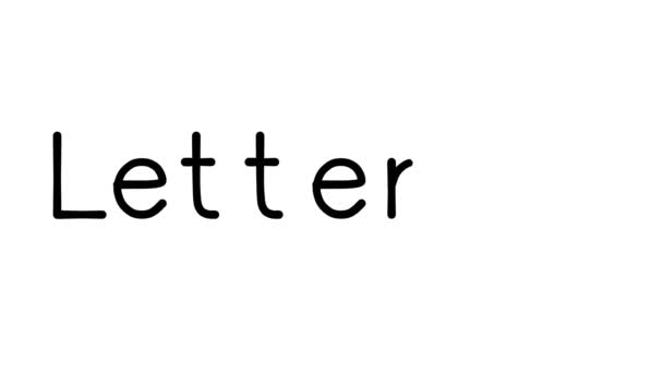 Brief Handgeschreven Tekst Animatie Diverse Sans Serif Fonts Gewichten — Stockvideo
