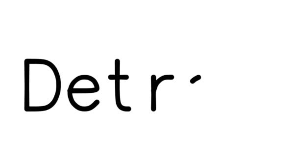 Detroit Handwritten Text Animation Διάφορες Γραμματοσειρές Και Σταθμά Sans Serif — Αρχείο Βίντεο