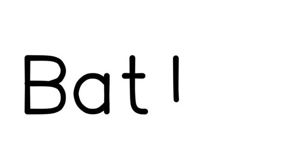 Battle Handgeschreven Tekst Animatie Verschillende Sans Serif Fonts Gewichten — Stockvideo