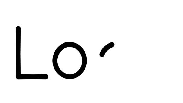 Loon Handwritten Text Animation Various Sans Serif แบบอ กษรและน าหน — วีดีโอสต็อก