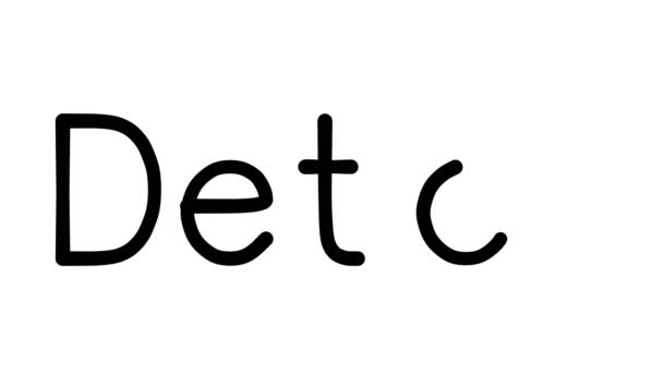 Detox Handgeschreven Tekst Animatie Verschillende Sans Serif Fonts Gewichten — Stockvideo