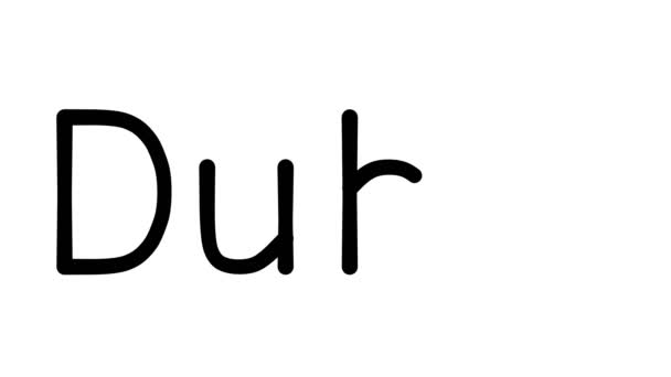 Dubai Handgeschreven Tekst Animatie Verschillende Sans Serif Fonts Gewichten — Stockvideo