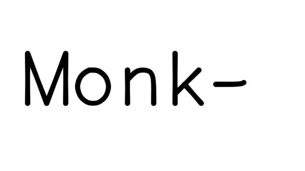 Monkey Handskriven Text Animation Olika Sans Serif Teckensnitt Och Vikter — Stockvideo