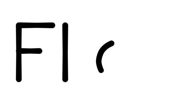 Flor Handgeschreven Tekst Animatie Verschillende Sans Serif Fonts Gewichten — Stockvideo