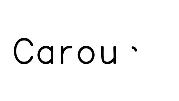 Carousel手写体动画在各种免提字体和重量中的应用 — 图库视频影像