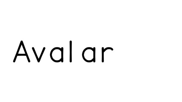 Avalanche Handwritten Text Animation Various Sans Serif Fonts Weights — Stock Video