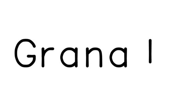 各种免提字体和重量的格拉纳达手写体动画 — 图库视频影像