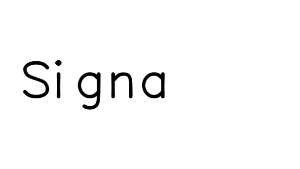 Χειρόγραφο Κείμενο Υπογραφή Animation Διάφορες Γραμματοσειρές Και Βάρη Sans Serif — Αρχείο Βίντεο