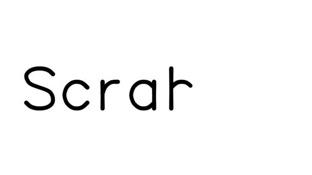 Scrabble Χειρόγραφο Κείμενο Animation Διάφορες Γραμματοσειρές Sans Serif Και Βάρη — Αρχείο Βίντεο