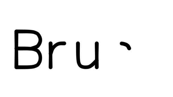 แปรง ยนข อความด วยลายม แอน เมช นใน Sans Serif กษรและน — วีดีโอสต็อก