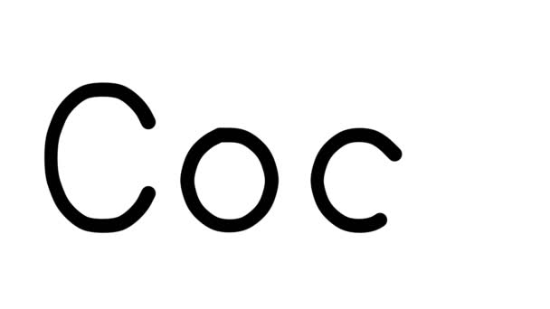 Coca Handwritten Text Animation Διάφορες Γραμματοσειρές Και Σταθμά Sans Serif — Αρχείο Βίντεο