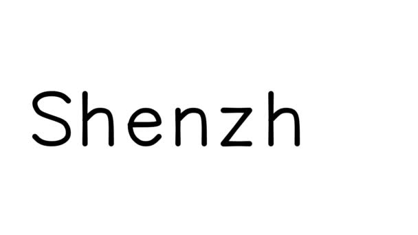 Shenzhen Handwritten Text Animation Various Sans Serif Fonts Weights — 비디오