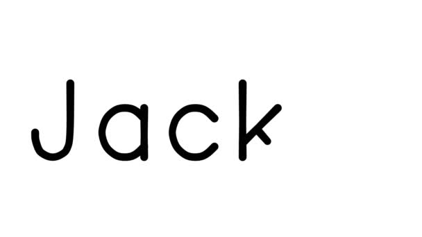 Jacka Handskriven Text Animation Olika Sans Serif Teckensnitt Och Vikter — Stockvideo