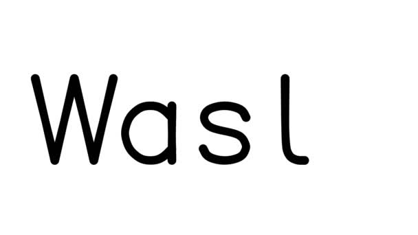 Waste Handwritten Text Animation Διάφορες Γραμματοσειρές Και Σταθμά Sans Serif — Αρχείο Βίντεο