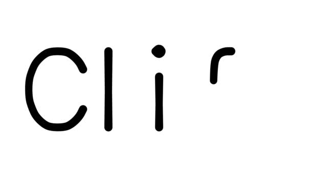 Cliff Animazione Testo Manoscritta Vari Caratteri Pesi Sans Serif — Video Stock
