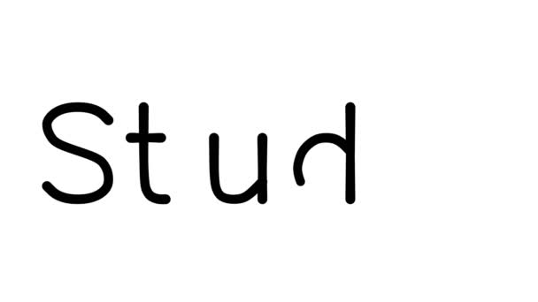 Studio Handwritten Text Animation Various Sans Serif Fonts Weights — Stock Video