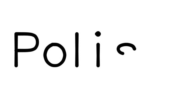 Polish Handwritten Text Animation Various Sans Serif Fonts Weights — Stock Video
