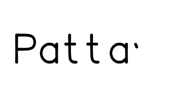 Pattaya Handwritten Text Animation Various Sans Serif Fonts Weights — 비디오