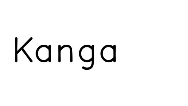 Kangaroo Handskriven Text Animation Olika Sans Serif Teckensnitt Och Vikter — Stockvideo