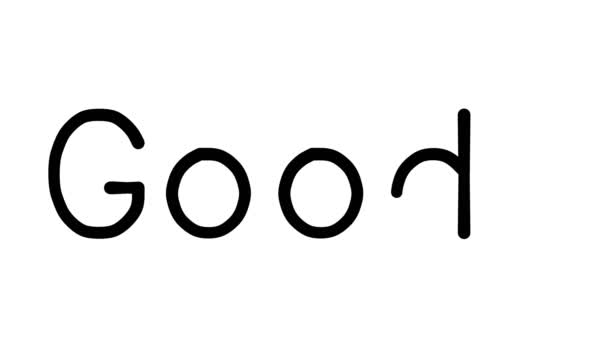 Goods Handwritten Text Animation Various Sans Serif Fonts Weights — Stock Video