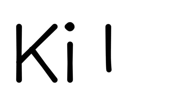 Kite Handwritten Text Animation Various Sans Org Fonts Weights — 图库视频影像