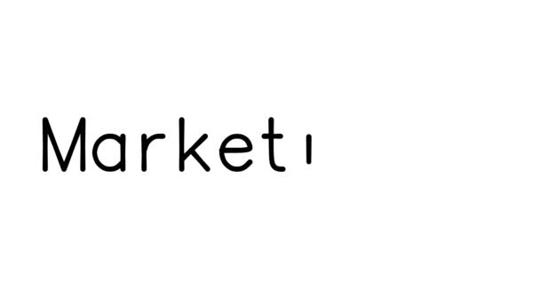 Marketplace Animación Texto Manuscrita Varias Fuentes Pesos Sans Serif — Vídeo de stock