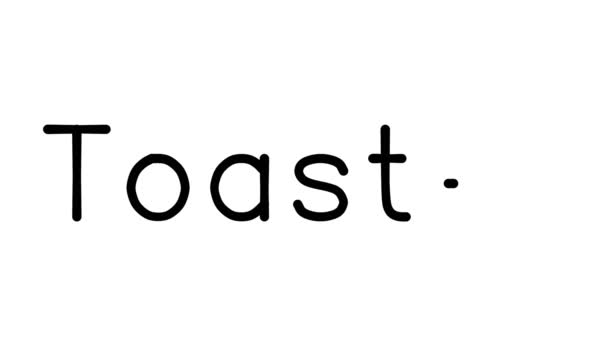 Çeşitli Sans Serif Yazı Tipleri Ağırlıkları Ile Tost Makinesi Yazısı — Stok video