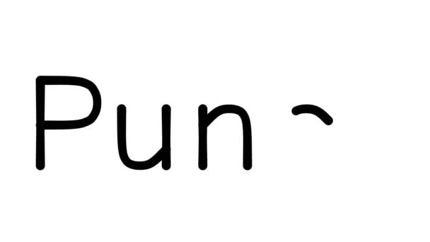 Punch Χειρόγραφη Κίνηση Κειμένου Διάφορες Γραμματοσειρές Και Βάρη Sans Serif — Αρχείο Βίντεο