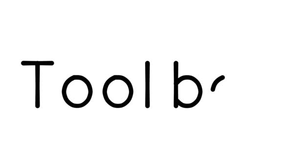 Verktygslåda Handskriven Text Animation Olika Sans Serif Teckensnitt Och Vikter — Stockvideo