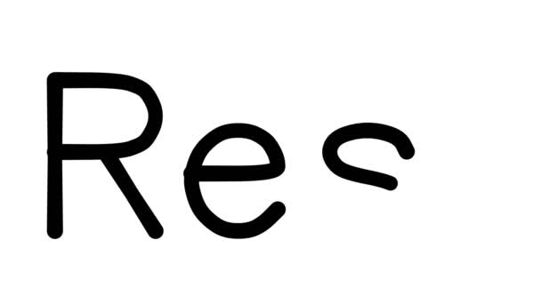 Rest Handwritten Text Animation Various Sans Serif Fonts Weights — Stock Video