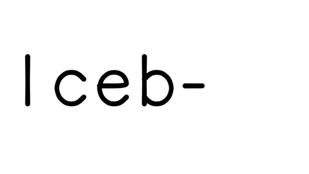 Iceberg Animación Texto Manuscrita Varias Fuentes Pesos Sans Serif — Vídeo de stock