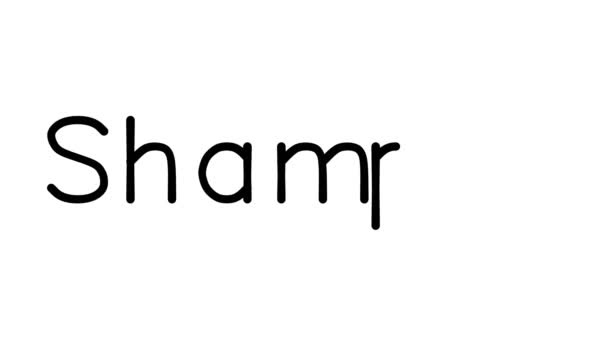 Shampoo Handgeschreven Tekst Animatie Diverse Sans Serif Fonts Gewichten — Stockvideo