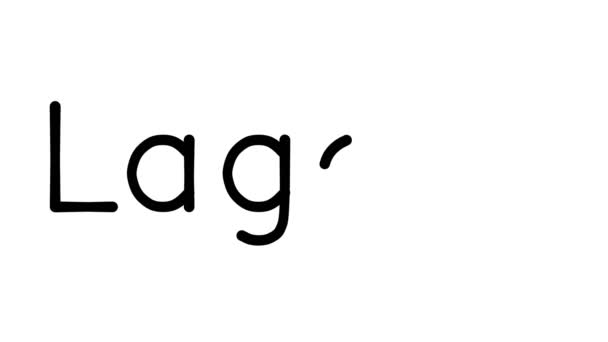 Lagoon Handwritten Text Animation Various Sans Serif Fonts Weights — 비디오