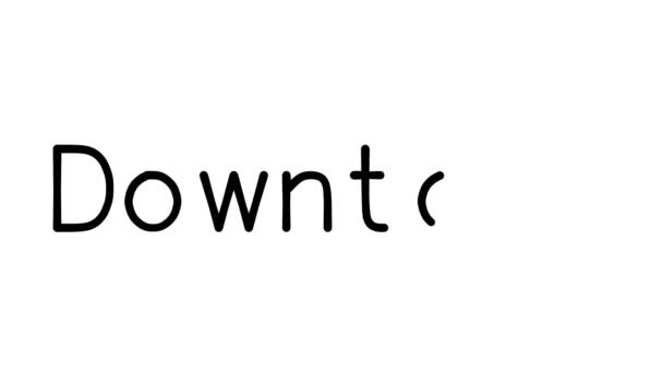 Downtown Handwritten Text Animation Various Sans Serif Fonts Weights — Videoclip de stoc