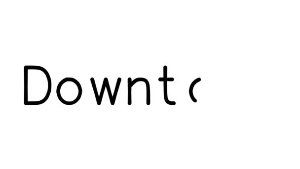 Downtown Animação Texto Manuscrito Várias Fontes Pesos Sans Serif — Vídeo de Stock