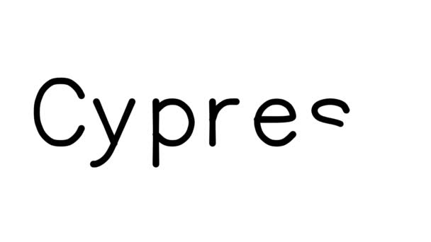 Cypress Handskriven Text Animation Olika Sans Serif Teckensnitt Och Vikter — Stockvideo