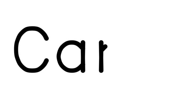 各种无限制字体和重量的Cane手写体动画 — 图库视频影像
