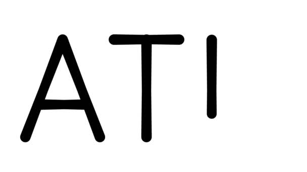 Atm Handwritten Text Animation Various Sans Serif Fonts Weights — Stock Video