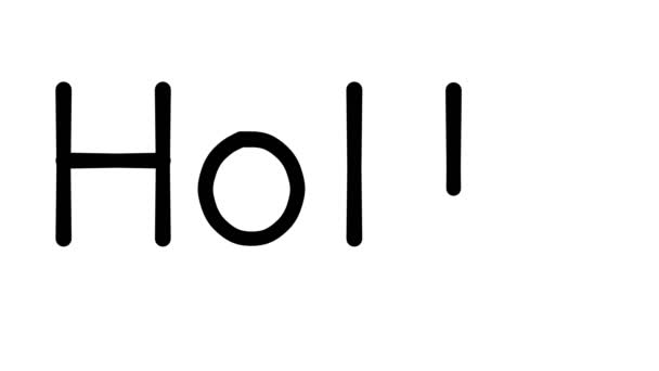 Holly Handskriven Text Animation Olika Sans Serif Teckensnitt Och Vikter — Stockvideo