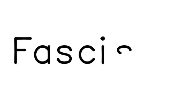Фашизм Ручна Текстова Анімація Різних Шрифтах Вагах Сан Серифа — стокове відео