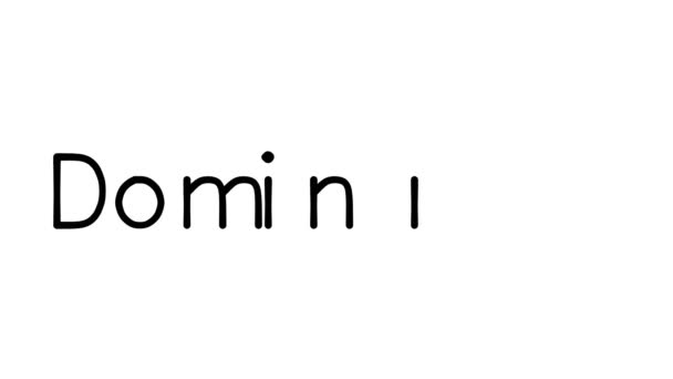 Dominatrix Handwritten Text Animation Various Sans Serif Fonts Weights — Stock Video
