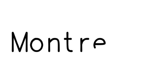 Montreux ยนด วยลายม แอน เมช อความใน Sans Serif กษรและน าหน — วีดีโอสต็อก