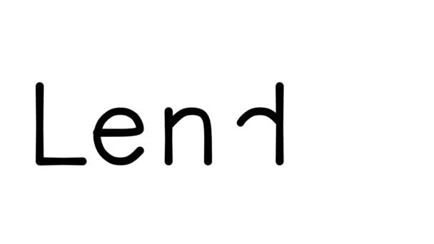 Χειρόγραφο Κείμενο Animation Lender Διάφορες Γραμματοσειρές Και Βάρη Sans Serif — Αρχείο Βίντεο