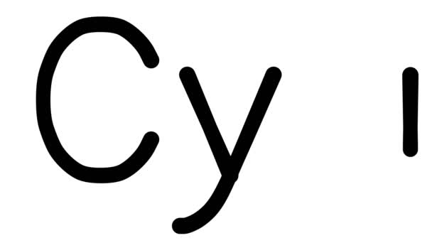 不同类型和重量的Cya手写体动画 — 图库视频影像