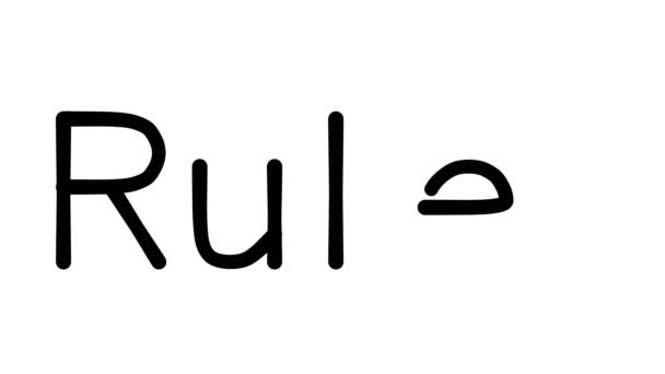 Reguli Animație Text Scrisă Mână Diferite Fonturi Greutăți Sans Serif — Videoclip de stoc