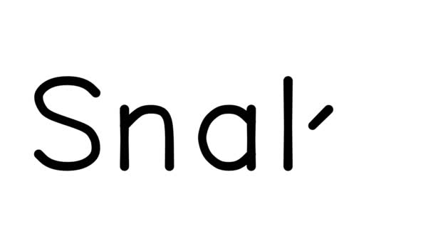 Snake Odręczny Tekst Animacji Różnych Czcionek Wag Sans Serif — Wideo stockowe