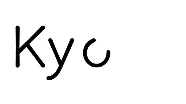 Kyoto Handwritten Text Animation Various Sans Serif แบบอ กษรและน าหน — วีดีโอสต็อก