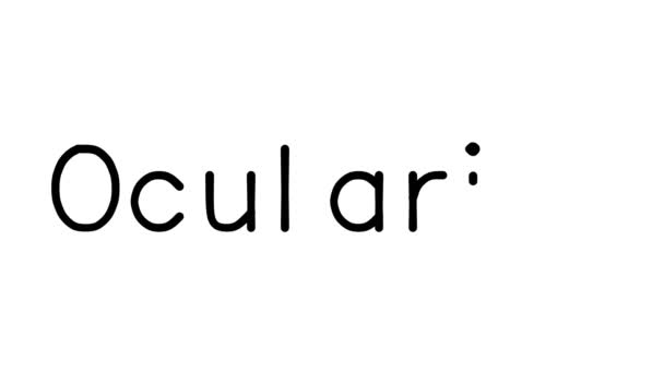 Ocularist Handwritten Text Animation Various Sans Serif Fonts Weights — 비디오