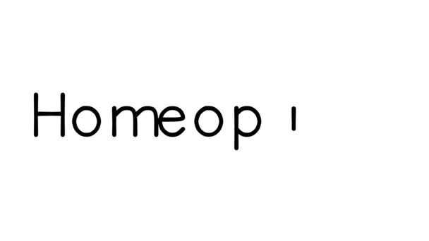 표기법 Homeopopathy Handwritten Text Animation Various Sans Serif Fonts Weights — 비디오