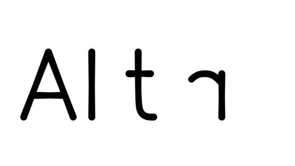 Altar Handwritten Text Animation Various Sans Org Fonts Weights — 图库视频影像